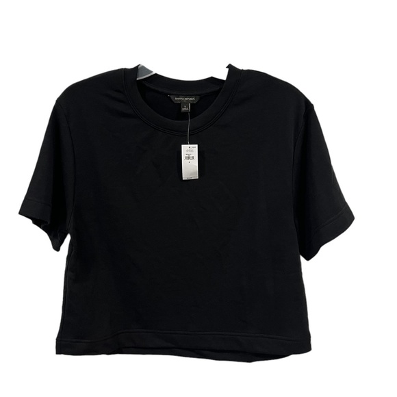 Banana Republic Black Terry Sweatshirt Short Sleeve Sweatshirt - Picture 2 of 11